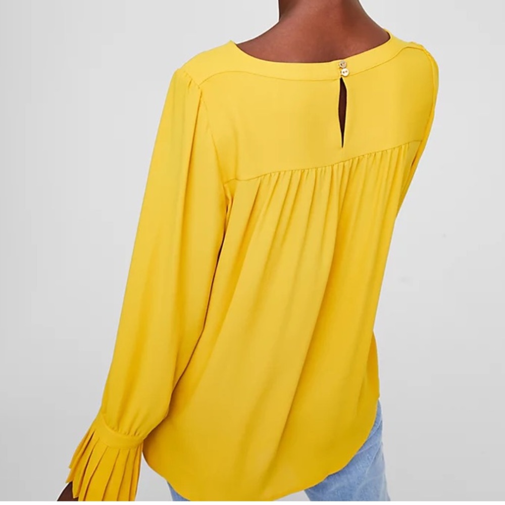 Loft pleated cuff blouse